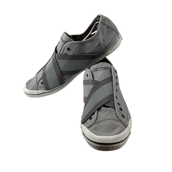 Tretorn Skymra Slip On Sneakers Men’s 13 100% Canvas Grey Skate Lightweight READ - Picture 1 of 11